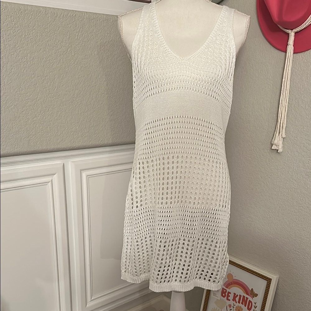 CUPSHE White Crochet Coverup NWT - Picture 2 of 9